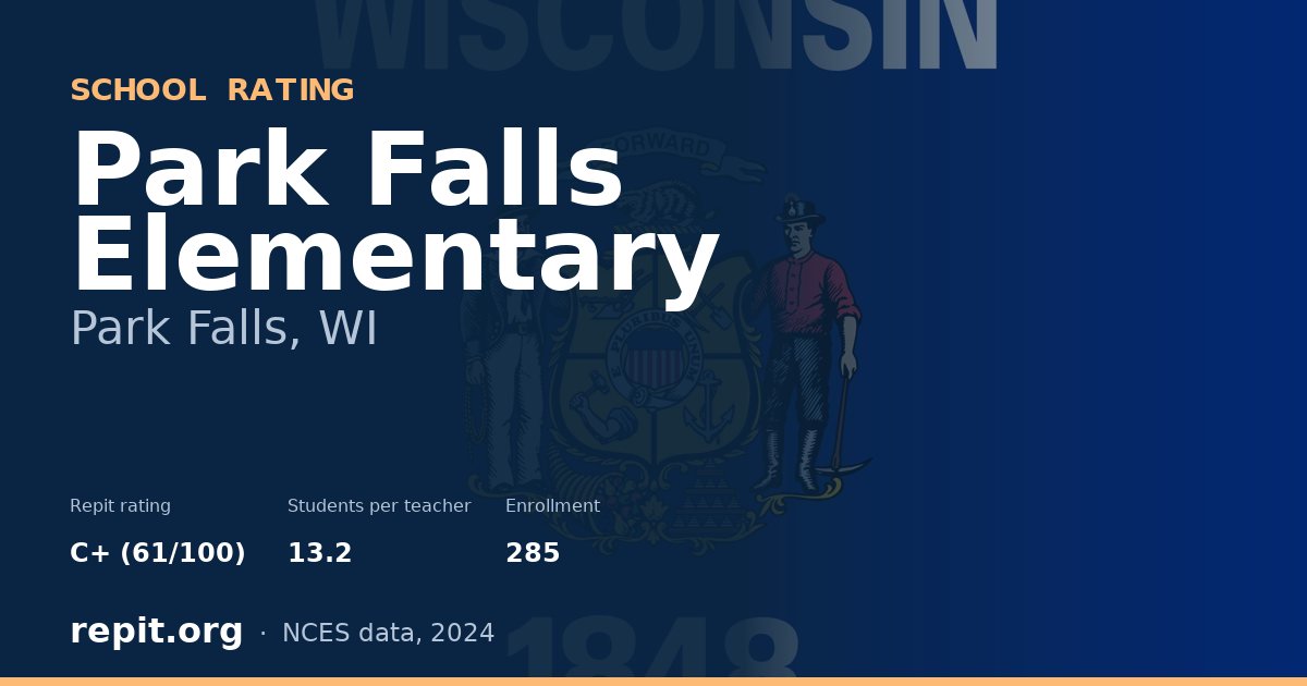 Park Falls Elementary, Park Falls, WI — Repit school rating C+ (61/100)
