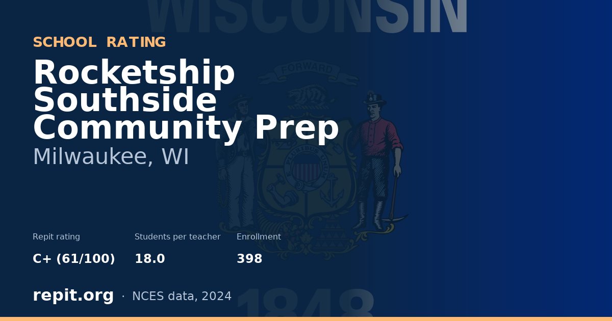 Rocketship Southside Community Prep, Milwaukee, WI — Repit school rating C+ (61/100)