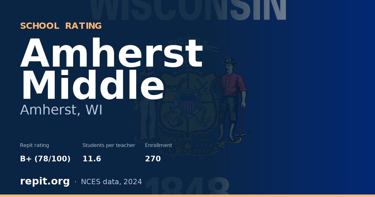 Amherst Middle, Amherst, WI — Repit school rating B+ (78/100)