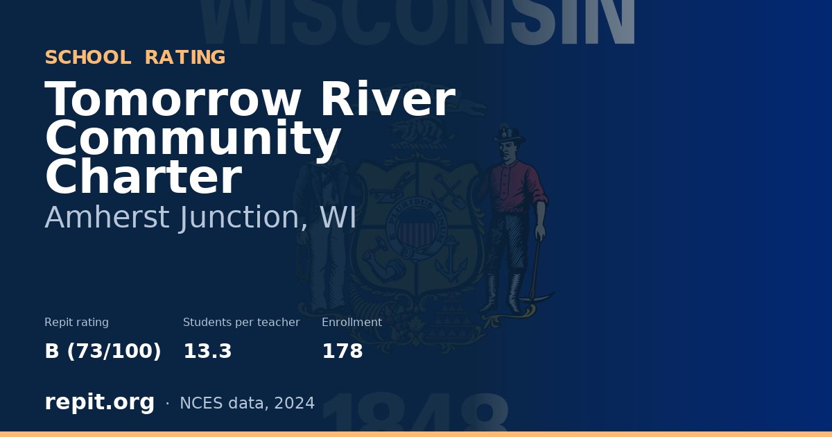Tomorrow River Community Charter, Amherst Junction, WI — Repit school rating B (73/100)