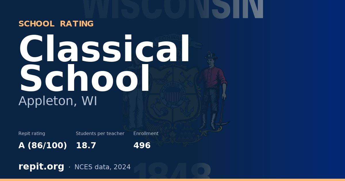 Classical School, Appleton, WI — Repit school rating A (86/100)