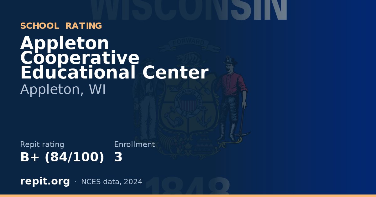 Appleton Cooperative Educational Center, Appleton, WI — Repit school rating B+ (84/100)