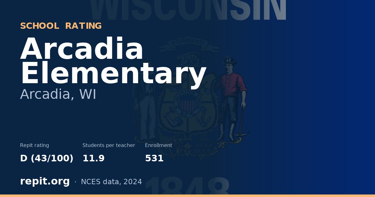 Arcadia Elementary, Arcadia, WI — Repit school rating D (43/100)