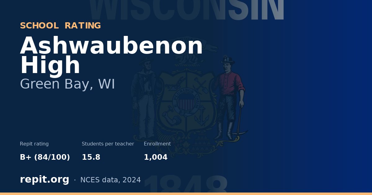 Ashwaubenon High, Green Bay, WI — Repit school rating B+ (84/100)