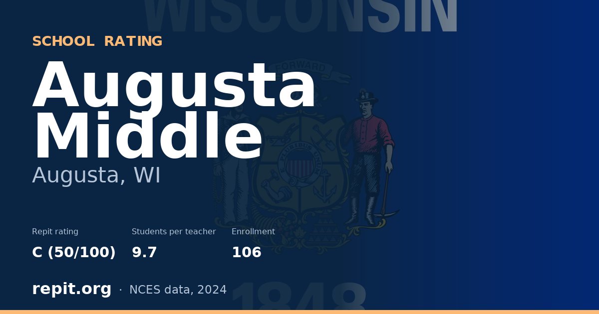 Augusta Middle, Augusta, WI — Repit school rating C (50/100)