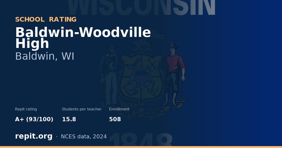 Baldwin-Woodville High, Baldwin, WI — Repit school rating A+ (93/100)