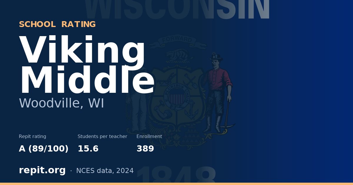 Viking Middle, Woodville, WI — Repit school rating A (89/100)
