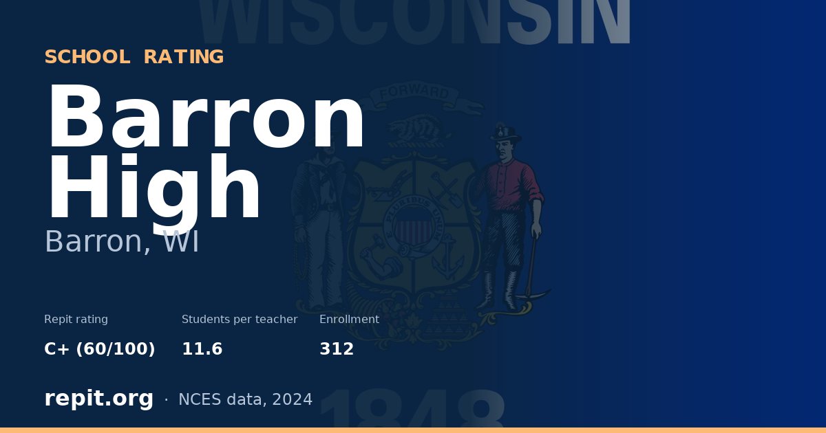 Barron High, Barron, WI — Repit school rating C+ (60/100)