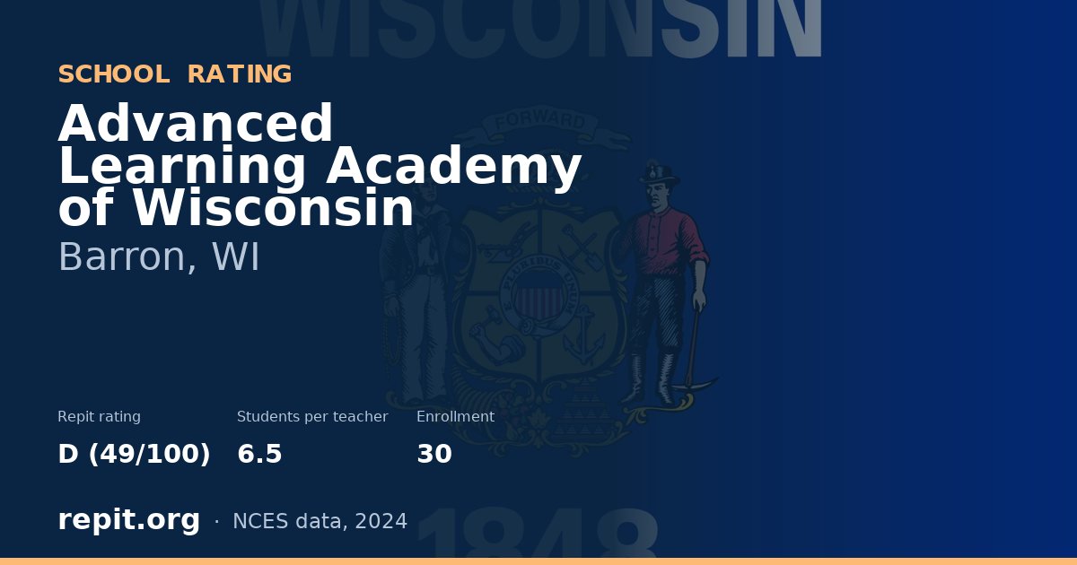 Advanced Learning Academy of Wisconsin, Barron, WI — Repit school rating D (49/100)