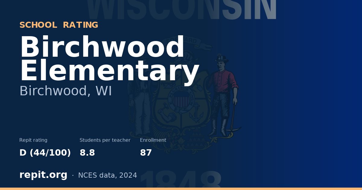 Birchwood Elementary, Birchwood, WI — Repit school rating D (44/100)