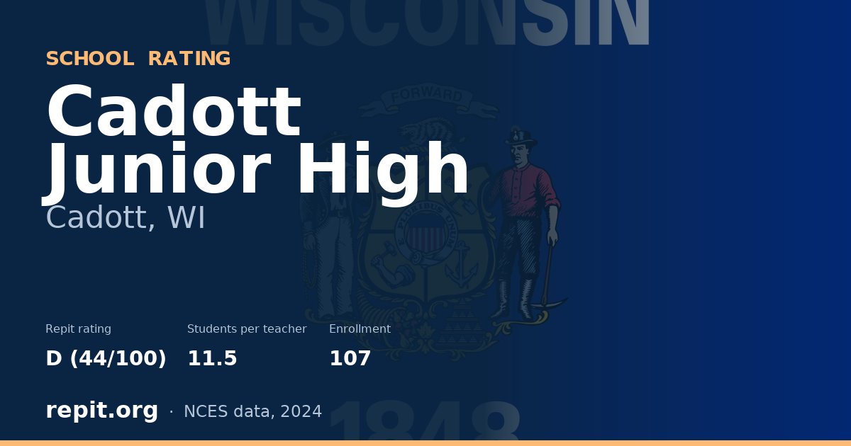 Cadott Junior High, Cadott, WI — Repit school rating D (44/100)