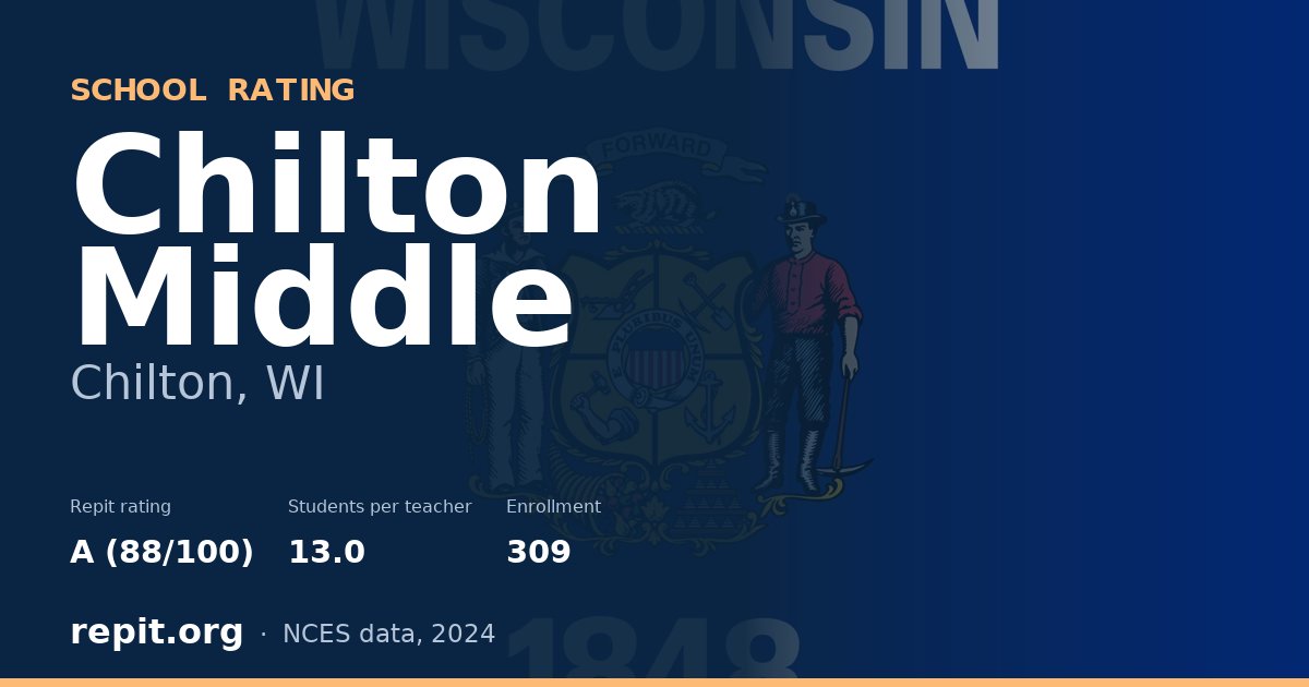 Chilton Middle, Chilton, WI — Repit school rating A (88/100)