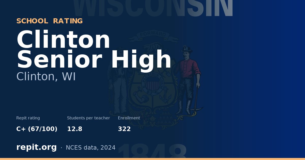Clinton Senior High, Clinton, WI — Repit school rating C+ (67/100)