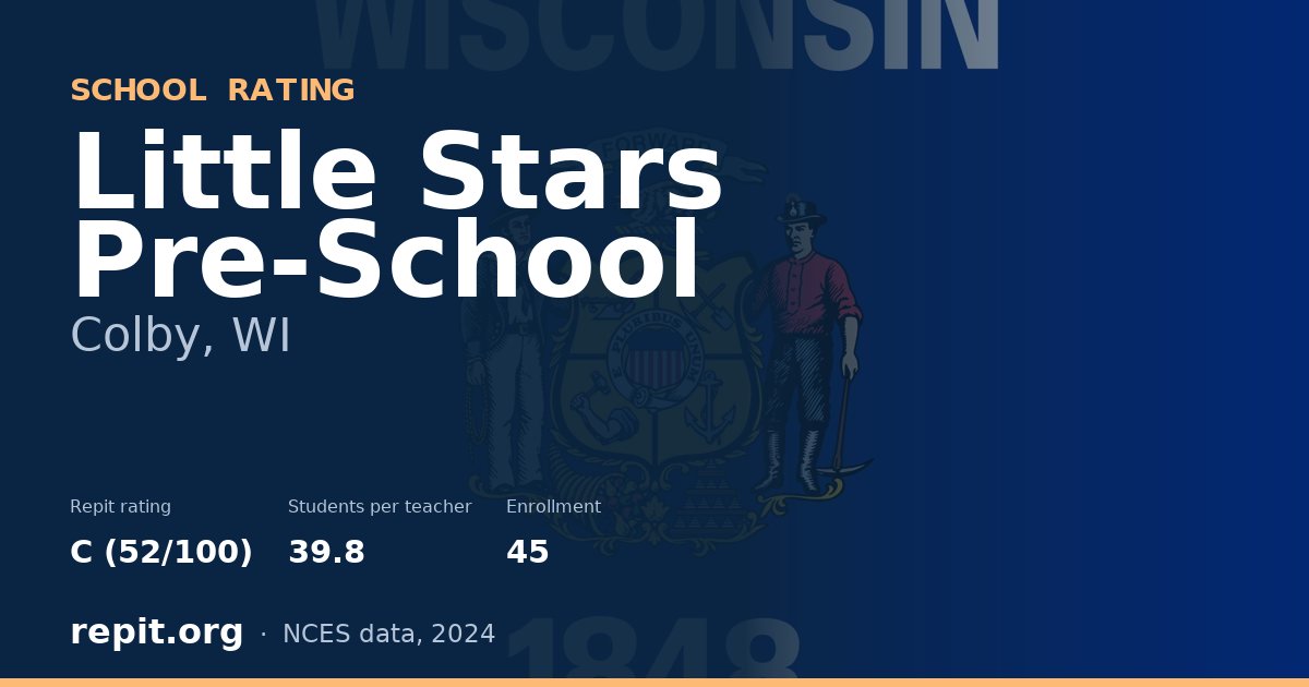Little Stars Pre-School, Colby, WI — Repit school rating C (52/100)