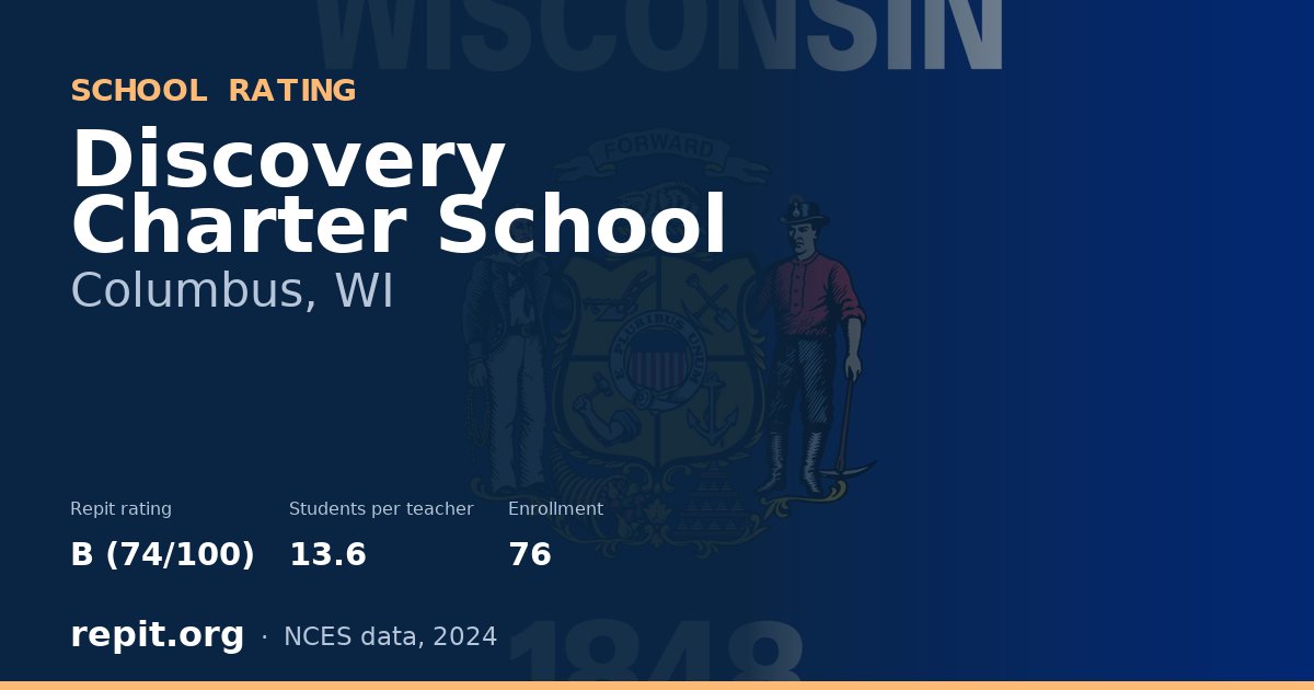 Discovery Charter School, Columbus, WI — Repit school rating B (74/100)