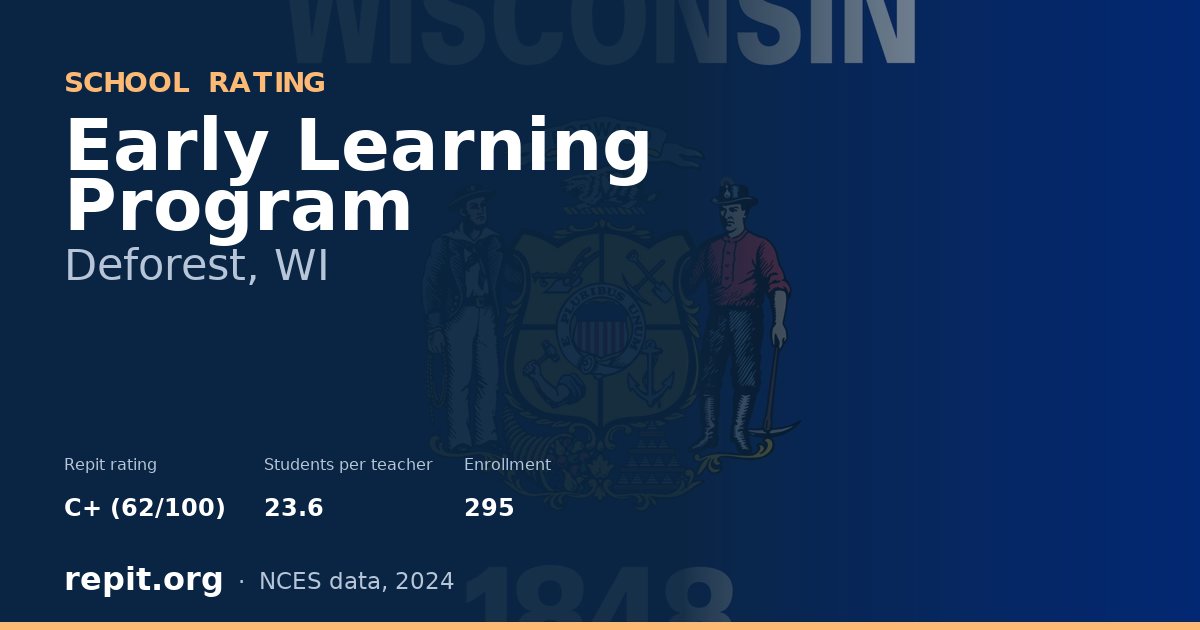 Early Learning Program, Deforest, WI — Repit school rating C+ (62/100)