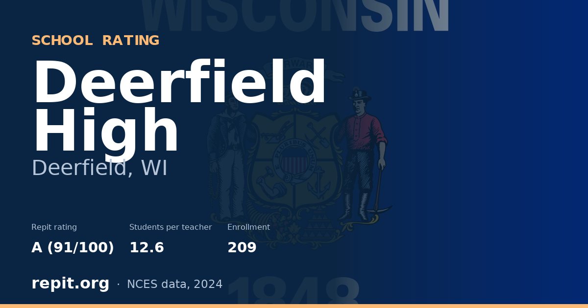 Deerfield High, Deerfield, WI — Repit school rating A (91/100)