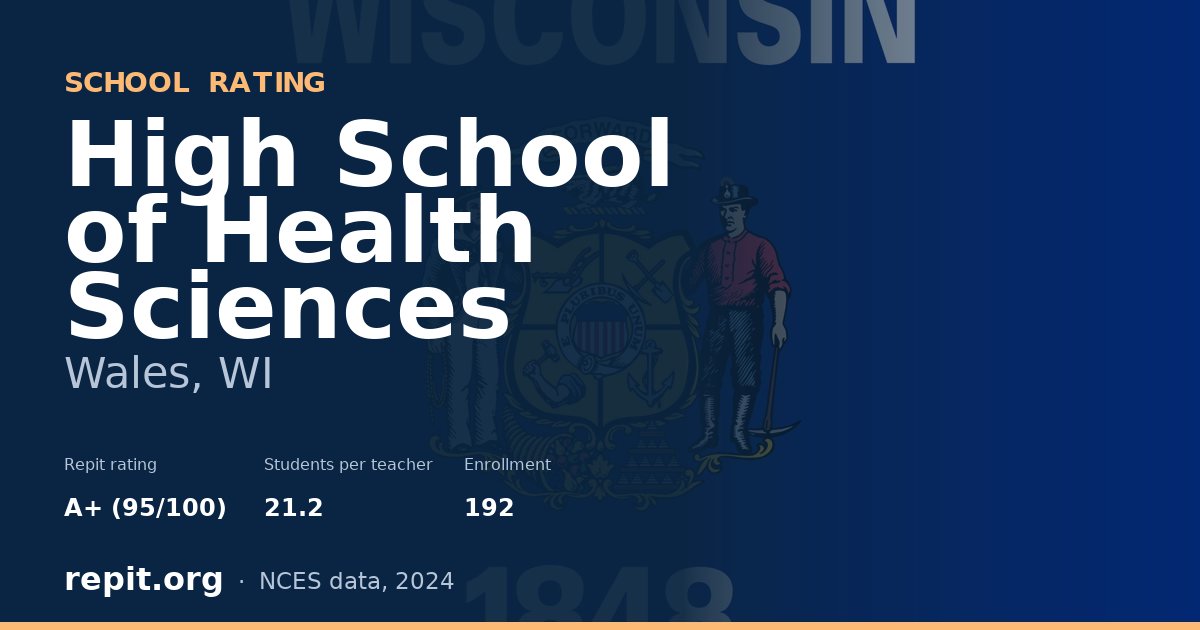 High School of Health Sciences, Wales, WI — Repit school rating A+ (95/100)