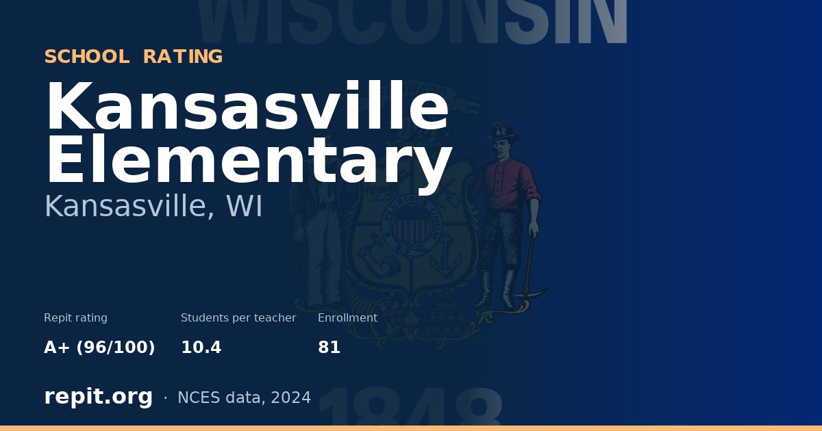 Kansasville Elementary, Kansasville, WI — Repit school rating A+ (96/100)