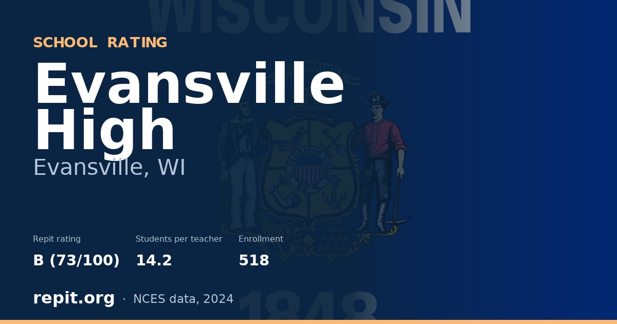 Evansville High, Evansville, WI — Repit school rating B (73/100)