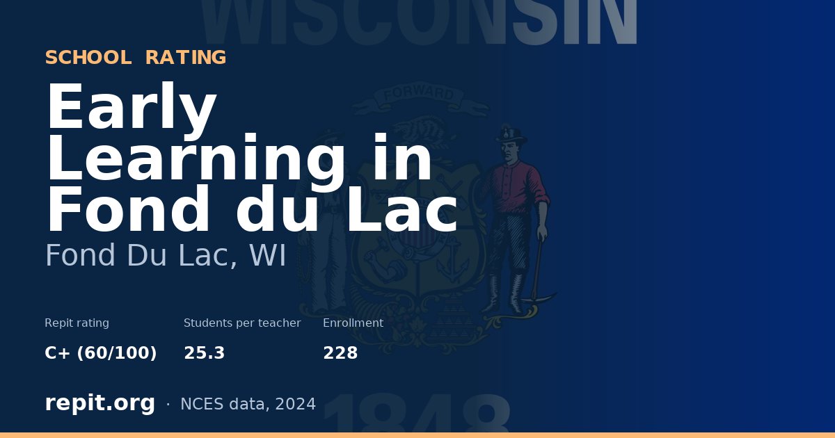 Early Learning in Fond du Lac, Fond Du Lac, WI — Repit school rating C+ (60/100)