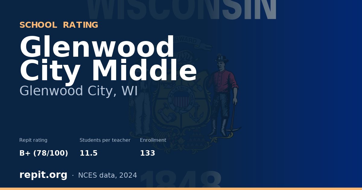 Glenwood City Middle, Glenwood City, WI — Repit school rating B+ (78/100)