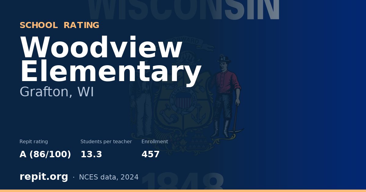 Woodview Elementary, Grafton, WI — Repit school rating A (86/100)