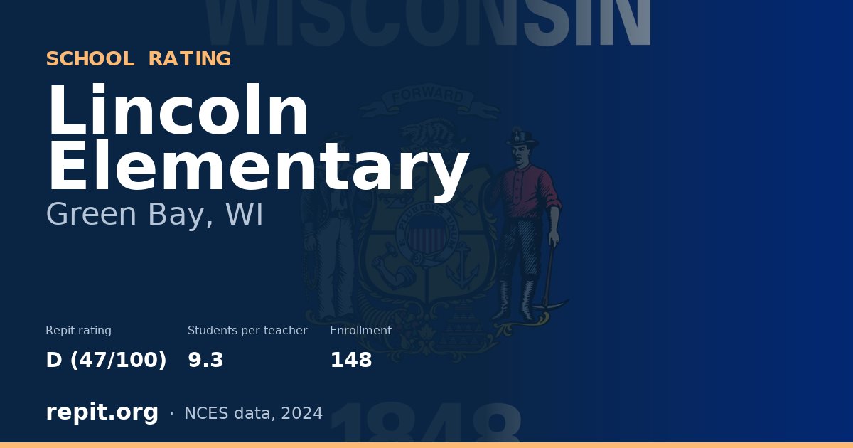 Lincoln Elementary, Green Bay, WI — Repit school rating D (47/100)