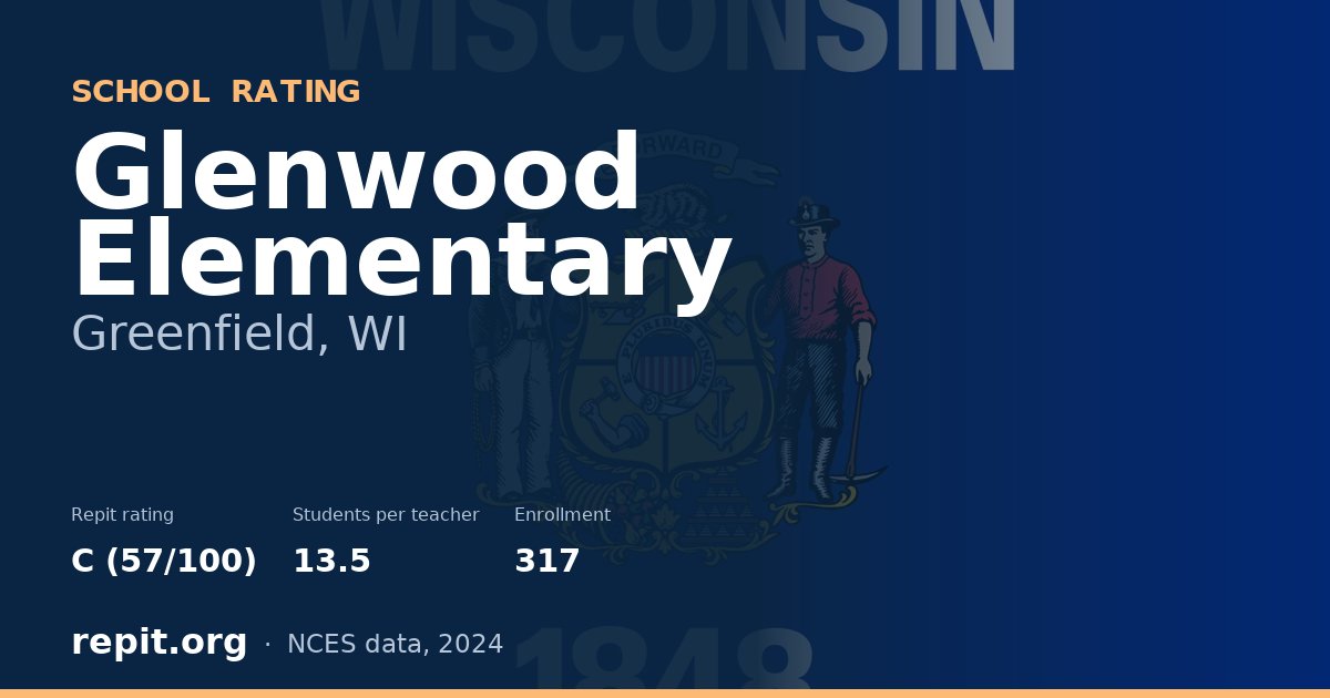 Glenwood Elementary, Greenfield, WI — Repit school rating C (57/100)