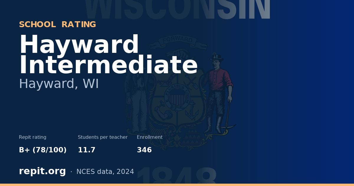 Hayward Intermediate, Hayward, WI — Repit school rating B+ (78/100)