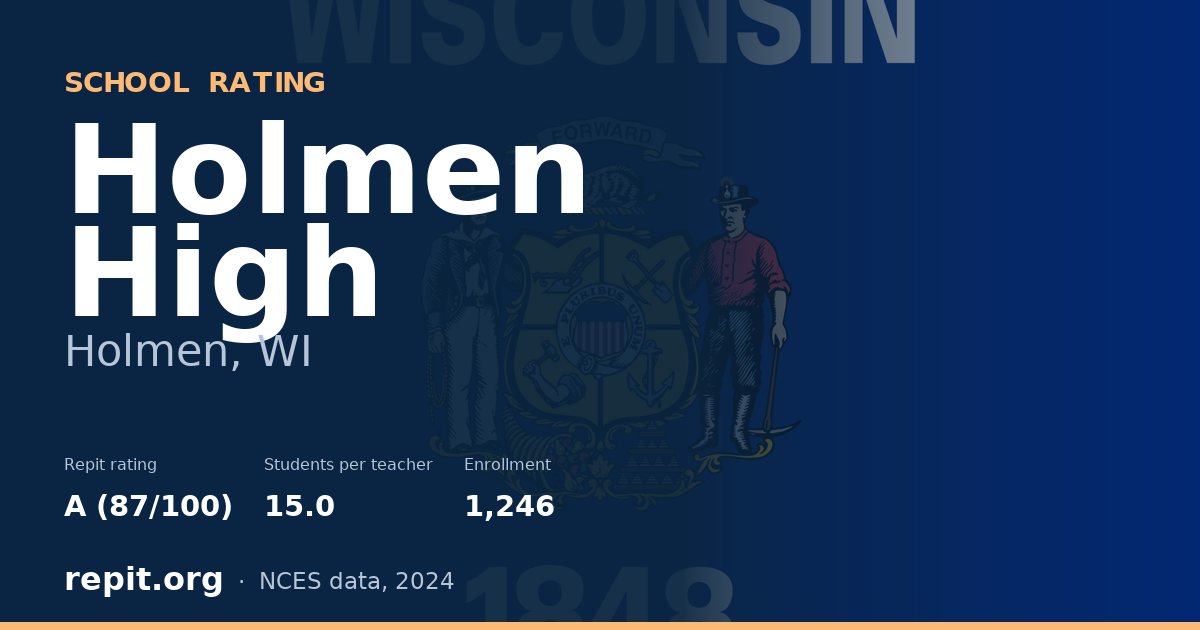 Holmen High, Holmen, WI — Repit school rating A (87/100)