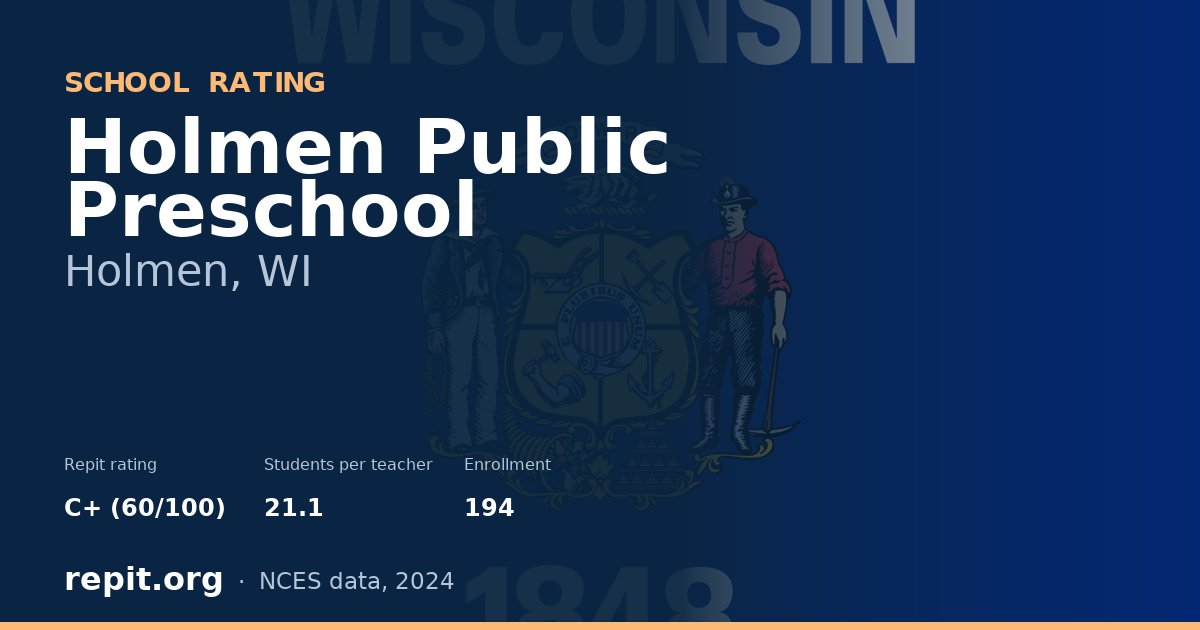 Holmen Public Preschool, Holmen, WI — Repit school rating C+ (60/100)
