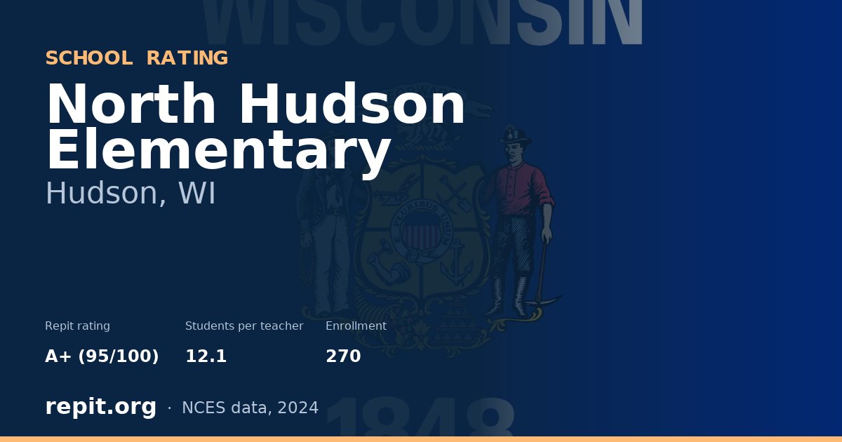 North Hudson Elementary, Hudson, WI — Repit school rating A+ (95/100)