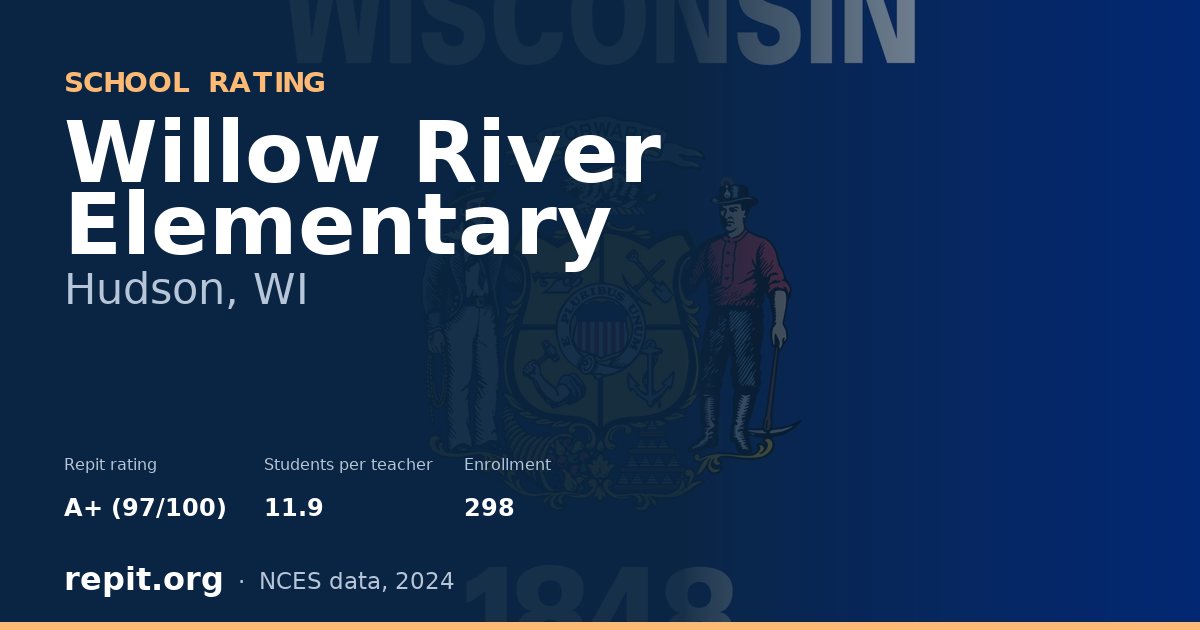 Willow River Elementary, Hudson, WI — Repit school rating A+ (97/100)