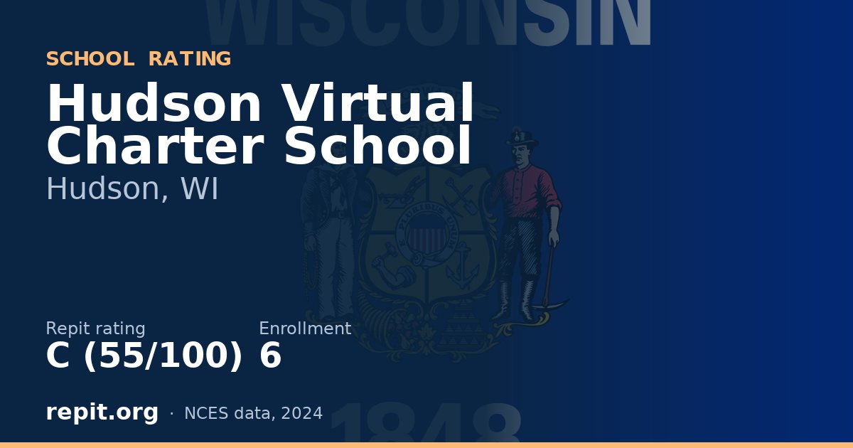 Hudson Virtual Charter School, Hudson, WI — Repit school rating C (55/100)