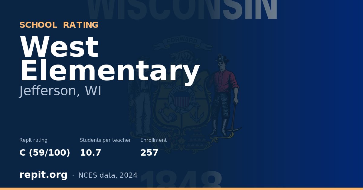 West Elementary, Jefferson, WI — Repit school rating C (59/100)
