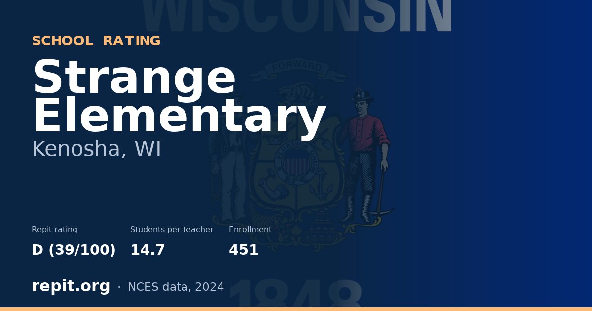 Strange Elementary, Kenosha, WI — Repit school rating D (39/100)