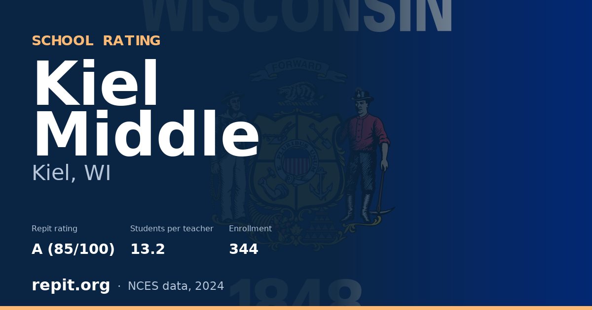 Kiel Middle, Kiel, WI — Repit school rating A (85/100)