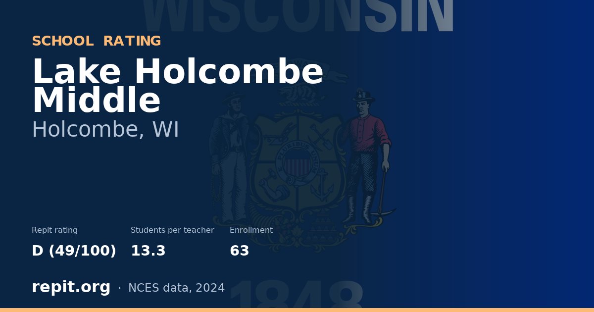 Lake Holcombe Middle, Holcombe, WI — Repit school rating D (49/100)