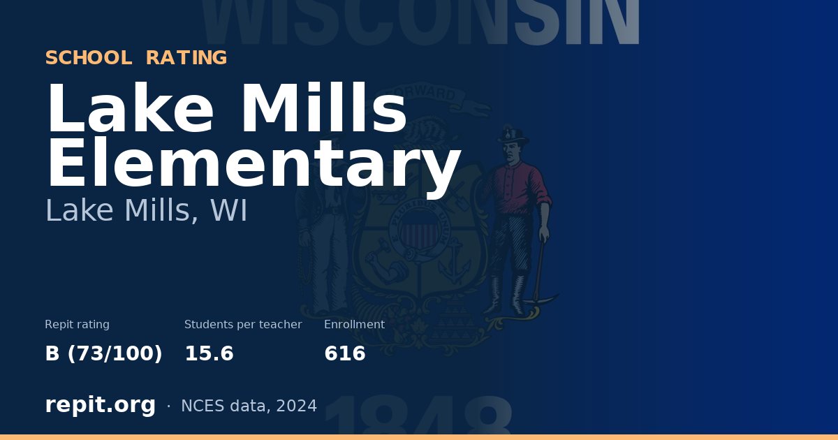 Lake Mills Elementary, Lake Mills, WI — Repit school rating B (73/100)