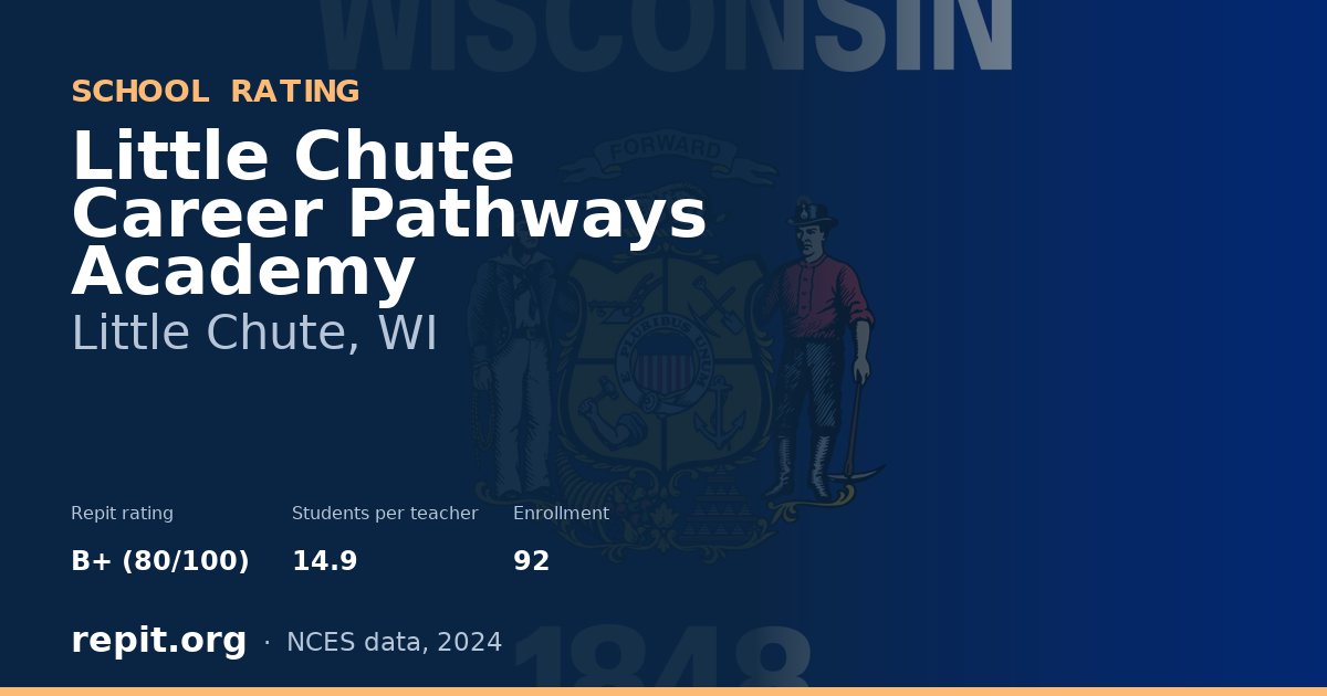 Little Chute Career Pathways Academy, Little Chute, WI — Repit school rating B+ (80/100)
