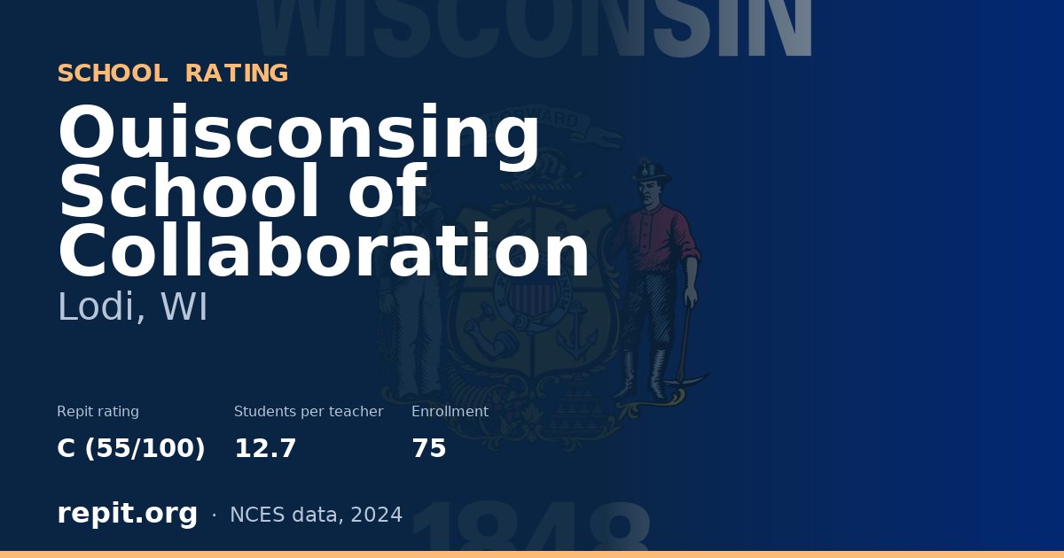 Ouisconsing School of Collaboration, Lodi, WI — Repit school rating C (55/100)