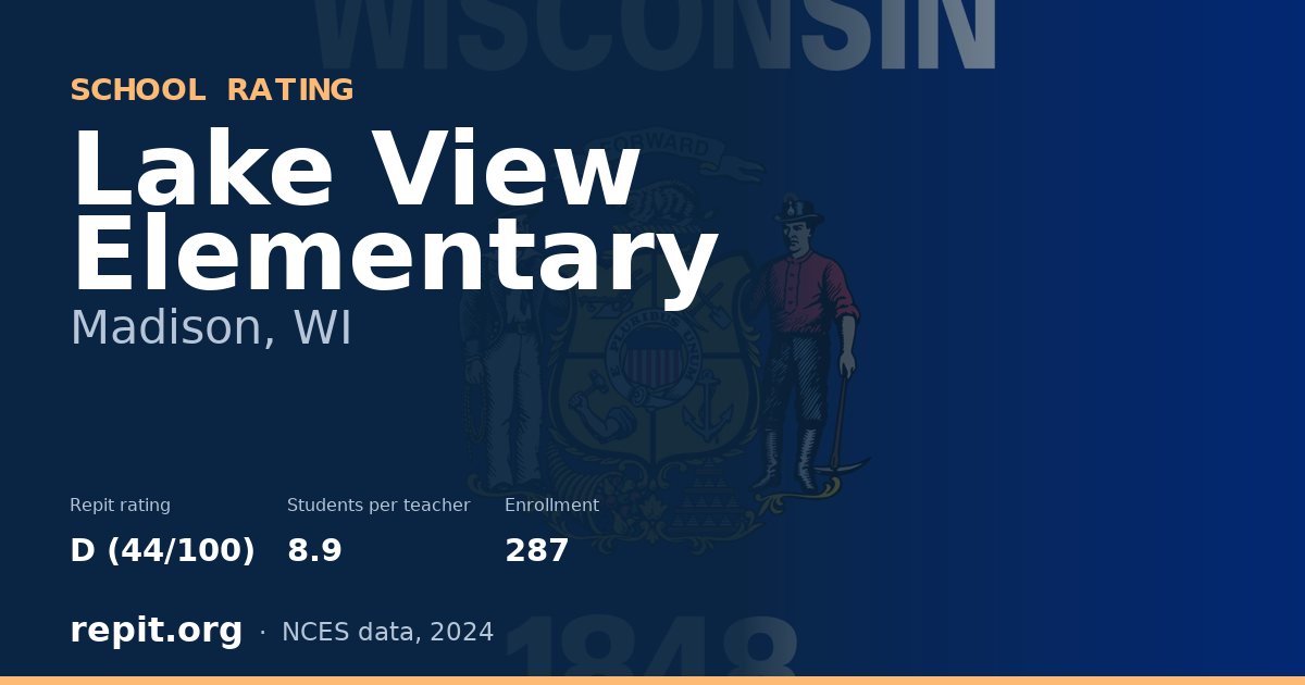 Lake View Elementary, Madison, WI — Repit school rating D (44/100)