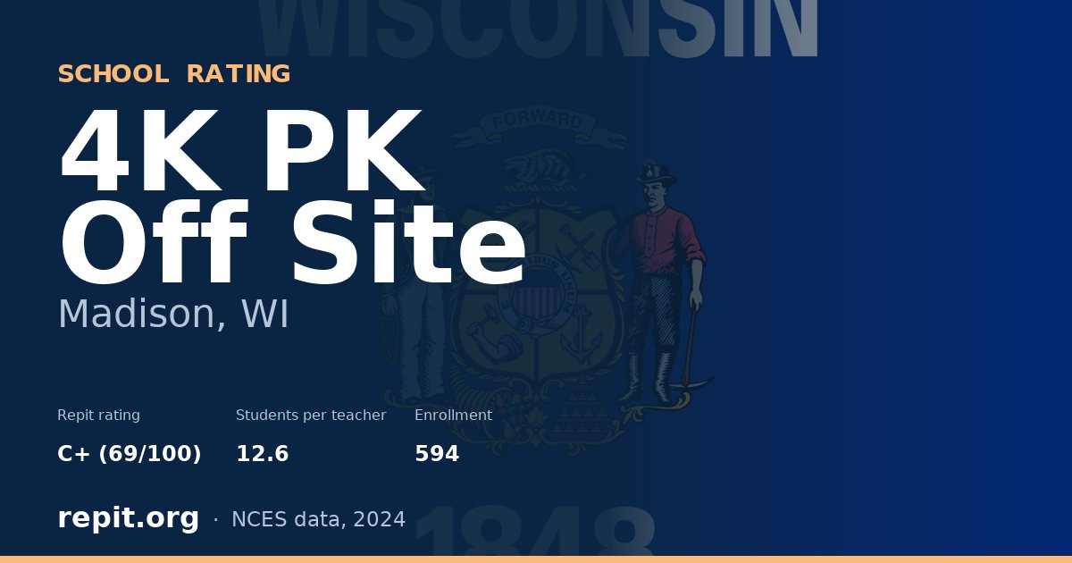 4K PK Off Site, Madison, WI — Repit school rating C+ (69/100)