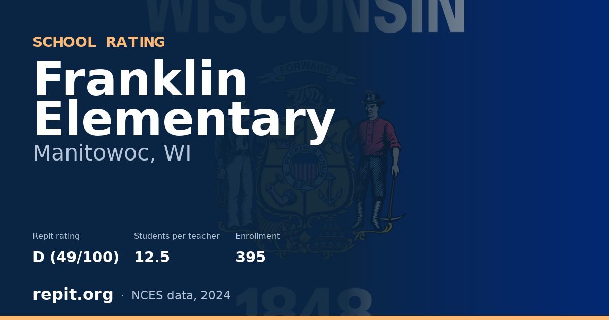 Franklin Elementary, Manitowoc, WI — Repit school rating D (49/100)