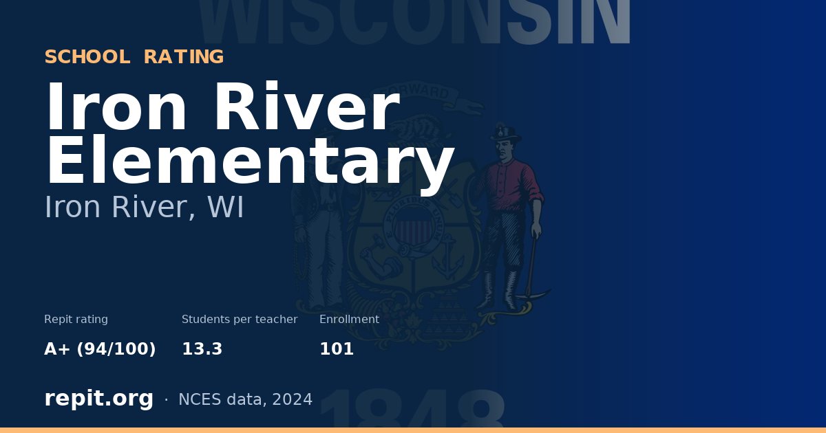 Iron River Elementary, Iron River, WI — Repit school rating A+ (94/100)