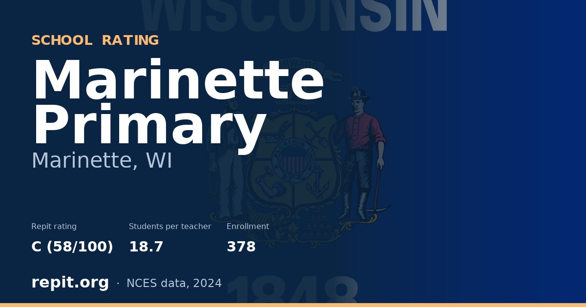 Marinette Primary, Marinette, WI — Repit school rating C (58/100)
