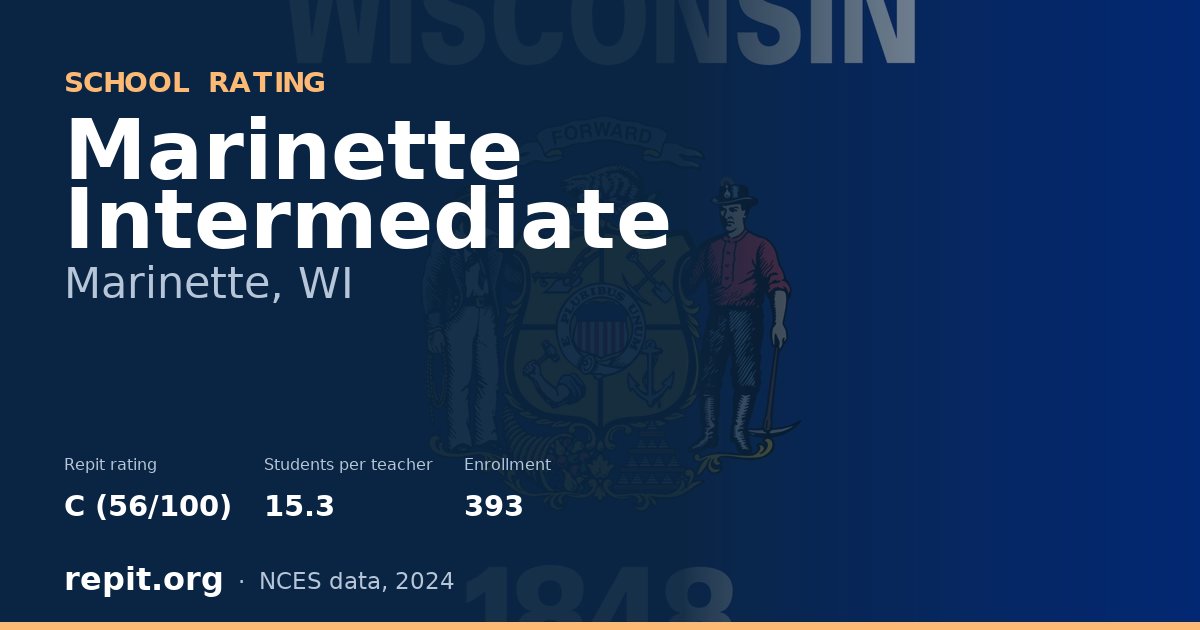 Marinette Intermediate, Marinette, WI — Repit school rating C (56/100)