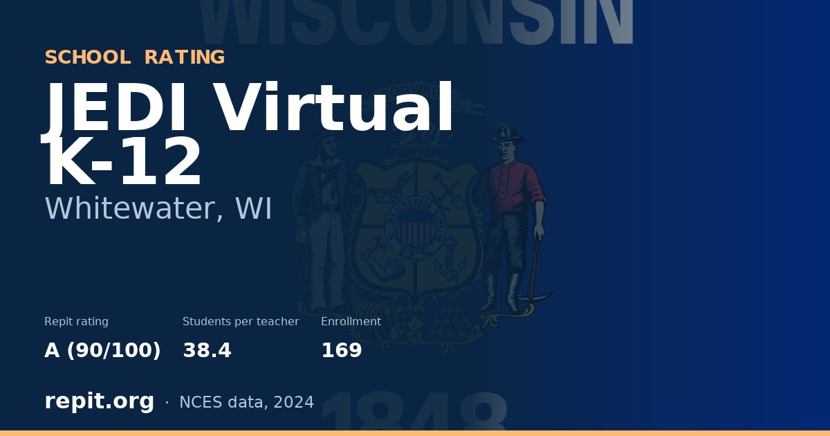 JEDI Virtual K-12, Whitewater, WI — Repit school rating A (90/100)