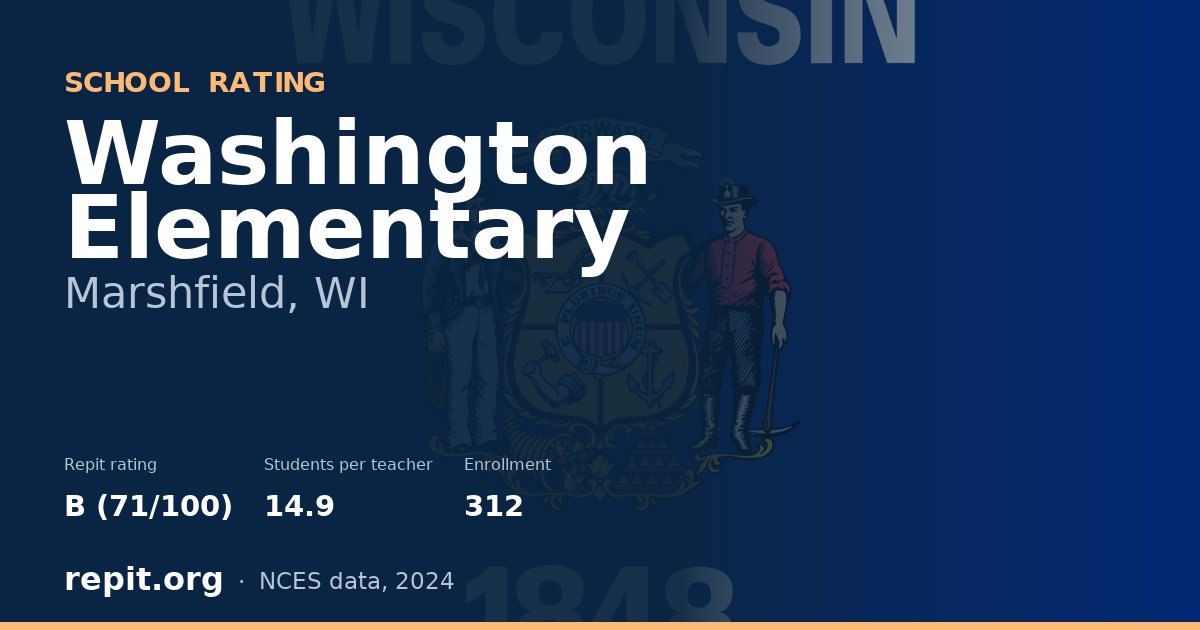 Washington Elementary, Marshfield, WI — Repit school rating B (71/100)